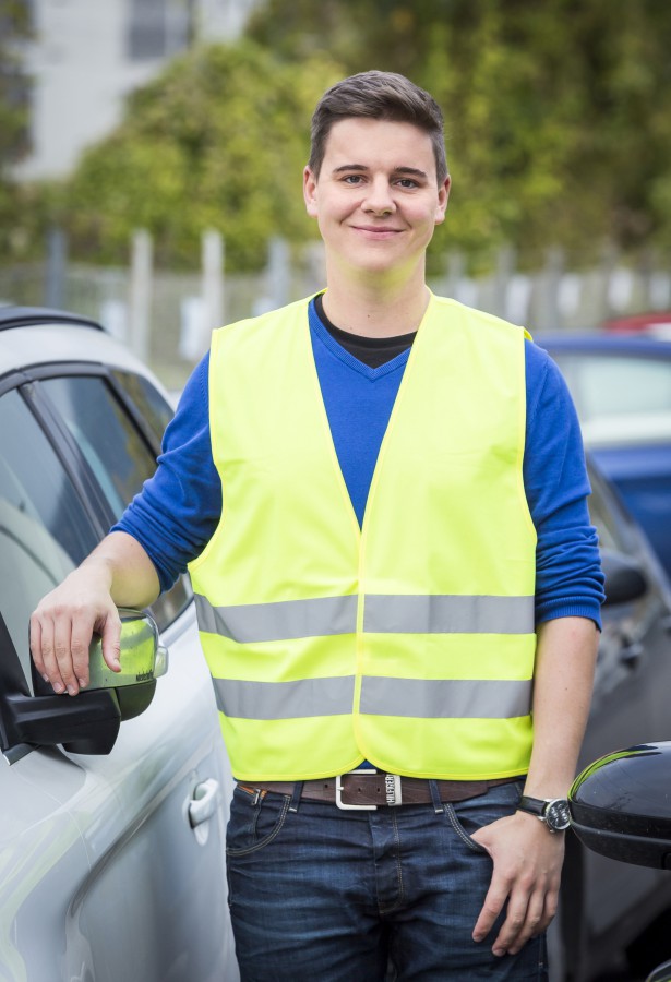 Sicherheitsweste im Einsatz