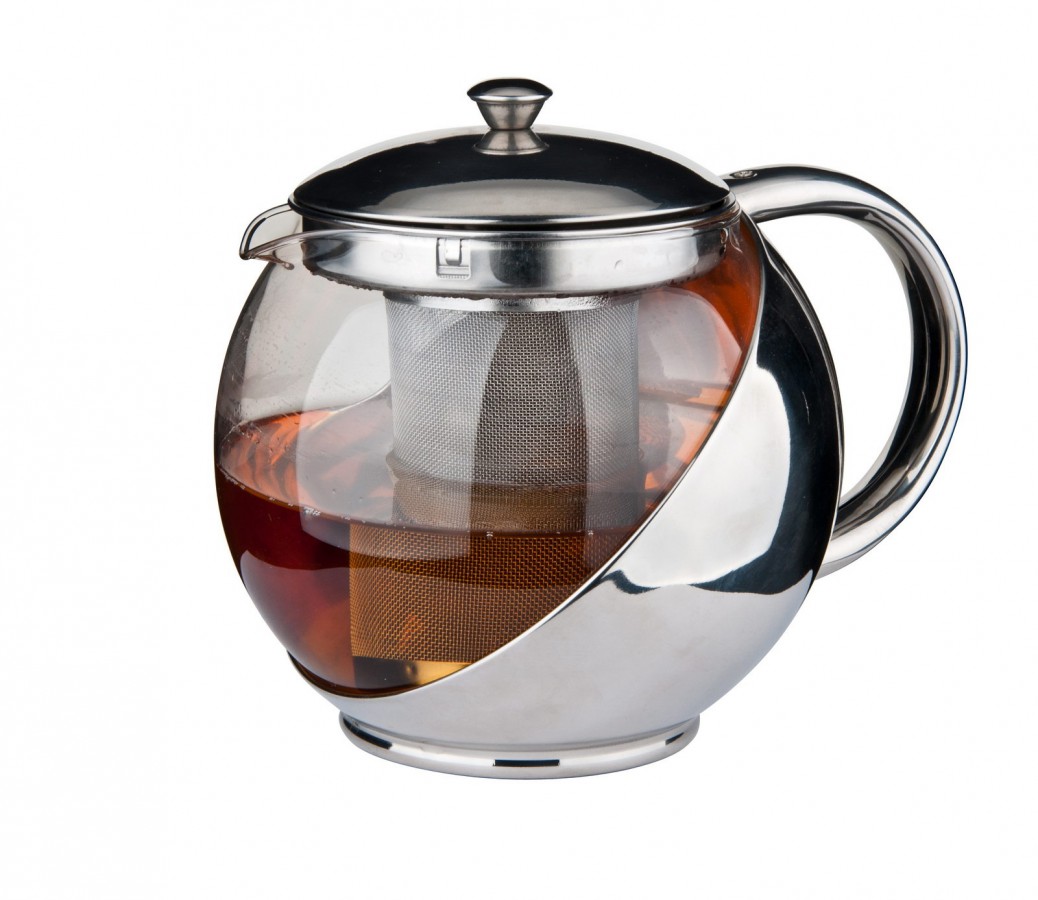 Teapot with filter glass and stainless steel
