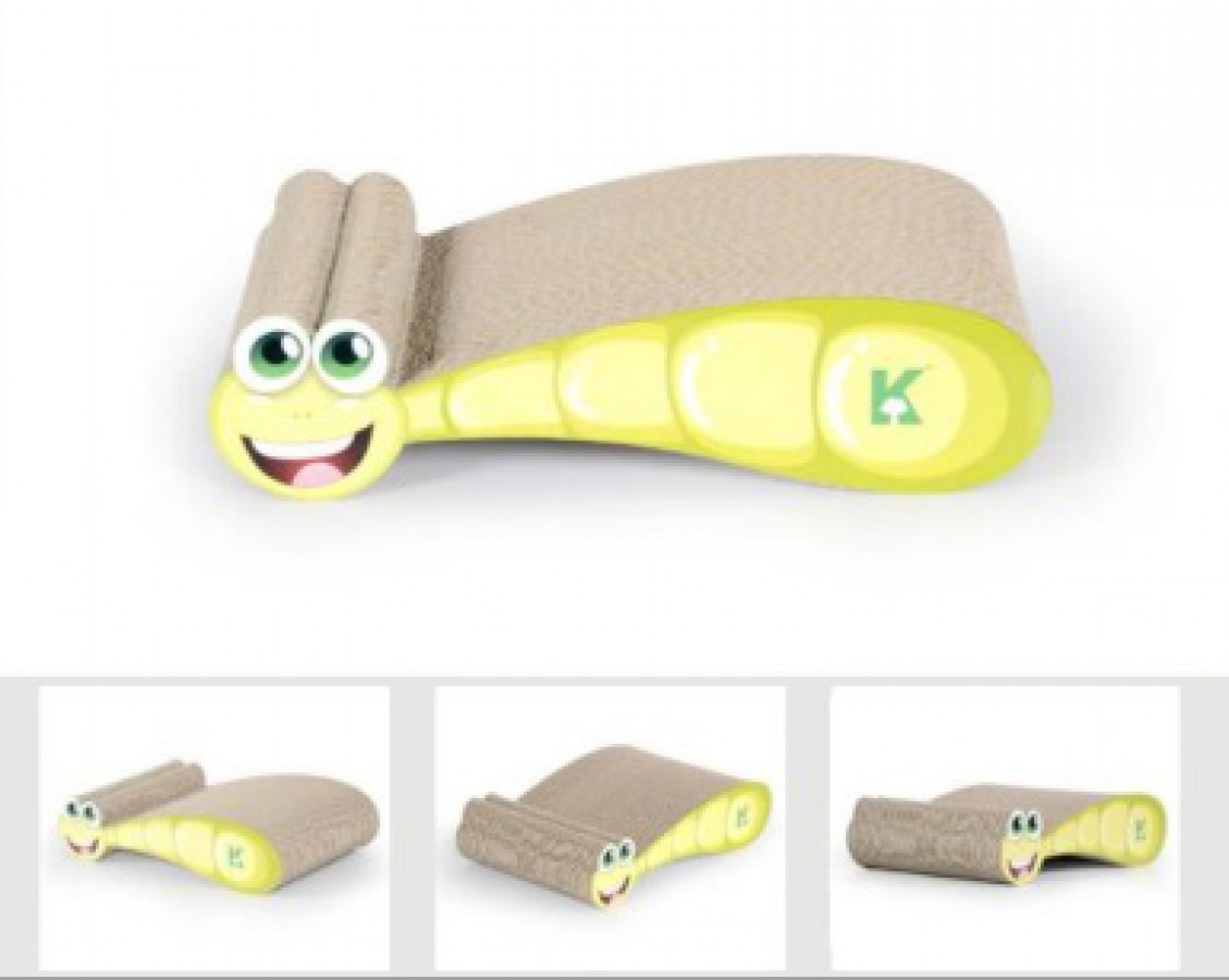 Kartonkratzmöbel Wurm