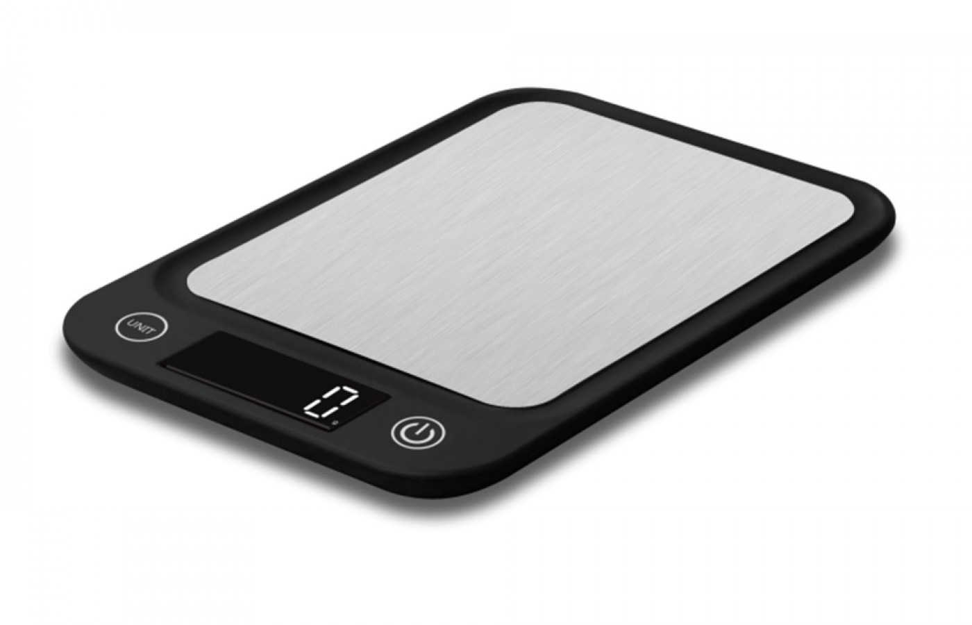 Digitale Küchenwaage Edelstahl schwarz