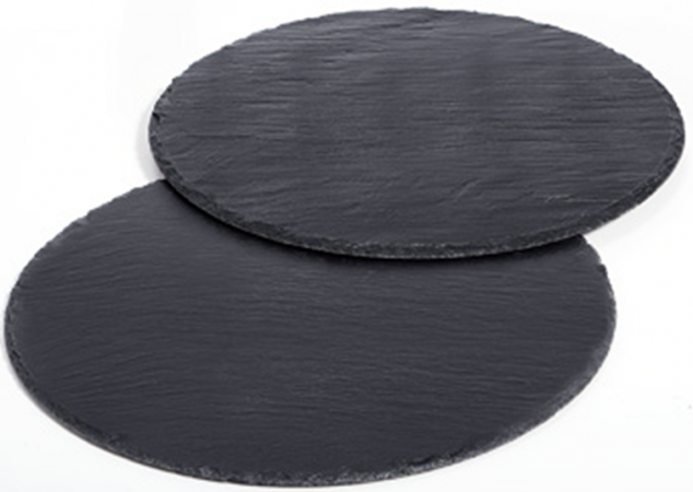 Runde Schieferplatten